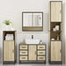 Set de mobilier de baie din 4 piese din lemn de stejar Sonoma - WALTI WALTI