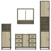 Set de mobilier de baie din 4 piese din lemn de stejar Sonoma - WALTI WALTI