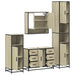 Set de mobilier de baie din 4 piese din lemn de stejar Sonoma - WALTI WALTI