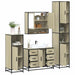 Set de mobilier de baie din 4 piese din lemn de stejar Sonoma - WALTI WALTI