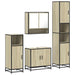 Set de mobilier de baie din 4 piese din lemn de stejar Sonoma - WALTI WALTI