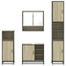 Set de mobilier de baie din 4 piese din lemn de stejar Sonoma - WALTI WALTI