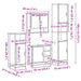 Set de mobilier de baie din 4 piese din lemn de stejar Sonoma - WALTI WALTI