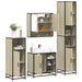 Set de mobilier de baie din 4 piese din lemn de stejar Sonoma - WALTI WALTI