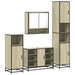 Set de mobilier de baie din 4 piese din lemn de stejar Sonoma - WALTI WALTI