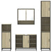 Set de mobilier de baie din 4 piese din lemn de stejar Sonoma - WALTI WALTI