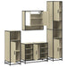 Set de mobilier de baie din 4 piese din lemn de stejar Sonoma - WALTI WALTI