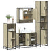 Set de mobilier de baie din 4 piese din lemn de stejar Sonoma - WALTI WALTI