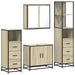 Set de mobilier de baie din 4 piese din lemn de stejar Sonoma - WALTI WALTI