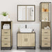 Set de mobilier de baie din 4 piese din lemn de stejar Sonoma - WALTI WALTI