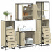 Set de mobilier de baie din 4 piese din lemn de stejar Sonoma - WALTI WALTI