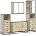 Set de mobilier de baie din 4 piese din lemn de stejar Sonoma - WALTI WALTI