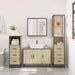 Set de mobilier de baie din 4 piese din lemn de stejar Sonoma - WALTI WALTI