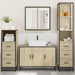 Set de mobilier de baie din 4 piese din lemn de stejar Sonoma - WALTI WALTI