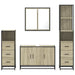 Set de mobilier de baie din 4 piese din lemn de stejar Sonoma - WALTI WALTI