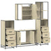 Set de mobilier de baie din 4 piese din lemn de stejar Sonoma - WALTI WALTI