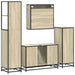 Set de mobilier de baie din 4 piese din lemn de stejar Sonoma - WALTI WALTI