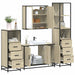 Set de mobilier de baie din 4 piese din lemn de stejar Sonoma - WALTI WALTI