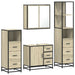 Set de mobilier de baie din 4 piese din lemn de stejar Sonoma - WALTI WALTI