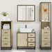 Set de mobilier de baie din 4 piese din lemn de stejar Sonoma - WALTI WALTI
