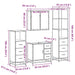 Set de mobilier de baie din 4 piese din lemn de stejar Sonoma - WALTI WALTI