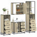 Set de mobilier de baie din 4 piese din lemn de stejar Sonoma - WALTI WALTI