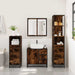 Set de mobilier de baie 4 piese Lemn prelucrat de stejar afumat - WALTI WALTI