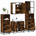 Set de mobilier de baie 4 piese Lemn prelucrat de stejar afumat - WALTI WALTI