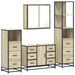 Set de mobilier de baie din 4 piese din lemn de stejar Sonoma - WALTI WALTI