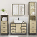 Set de mobilier de baie din 4 piese din lemn de stejar Sonoma - WALTI WALTI