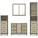Set de mobilier de baie din 4 piese din lemn de stejar Sonoma - WALTI WALTI