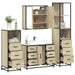 Set de mobilier de baie din 4 piese din lemn de stejar Sonoma - WALTI WALTI