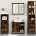 Set de mobilier de baie 4 piese Lemn prelucrat de stejar afumat - WALTI WALTI