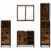 Set de mobilier de baie 4 piese Lemn prelucrat de stejar afumat - WALTI WALTI