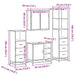 Set de mobilier de baie 4 piese Lemn prelucrat de stejar afumat - WALTI WALTI