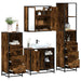 Set de mobilier de baie 4 piese Lemn prelucrat de stejar afumat - WALTI WALTI