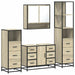 Set de mobilier de baie din 4 piese din lemn de stejar Sonoma - WALTI WALTI