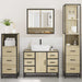 Set de mobilier de baie din 4 piese din lemn de stejar Sonoma - WALTI WALTI