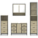 Set de mobilier de baie din 4 piese din lemn de stejar Sonoma - WALTI WALTI