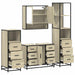Set de mobilier de baie din 4 piese din lemn de stejar Sonoma - WALTI WALTI