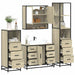 Set de mobilier de baie din 4 piese din lemn de stejar Sonoma - WALTI WALTI