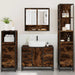 Set de mobilier de baie 4 piese Lemn prelucrat de stejar afumat - WALTI WALTI