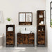 Set de mobilier de baie 4 piese Lemn prelucrat de stejar afumat - WALTI WALTI
