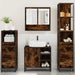 Set de mobilier de baie 4 piese Lemn prelucrat de stejar afumat - WALTI WALTI