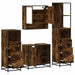 Set de mobilier de baie 4 piese Lemn prelucrat de stejar afumat - WALTI WALTI