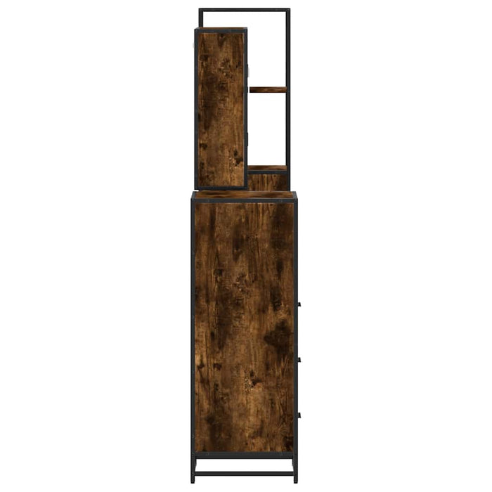 Set de mobilier de baie 4 piese Lemn prelucrat de stejar afumat - WALTI WALTI