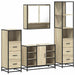 Set de mobilier de baie din 4 piese din lemn de stejar Sonoma - WALTI WALTI