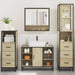 Set de mobilier de baie din 4 piese din lemn de stejar Sonoma - WALTI WALTI