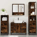 Set de mobilier de baie 4 piese Lemn prelucrat de stejar afumat - WALTI WALTI
