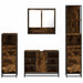 Set de mobilier de baie 4 piese Lemn prelucrat de stejar afumat - WALTI WALTI